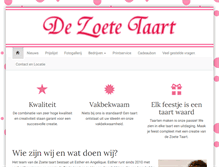 Tablet Screenshot of dezoetetaart.com